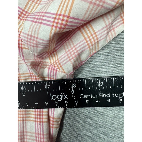 LILLY PULITZER plaid palm tree long sleeve blouse shirt size 2 - Picture 6 of 8